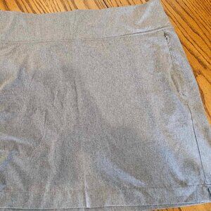 Light Grey Pull-On Skort w/ Zippered Pocket